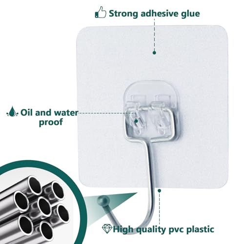 Bivethoi Adhesive Hooks, 20 Pack, 2.75 inch - size: Large hook