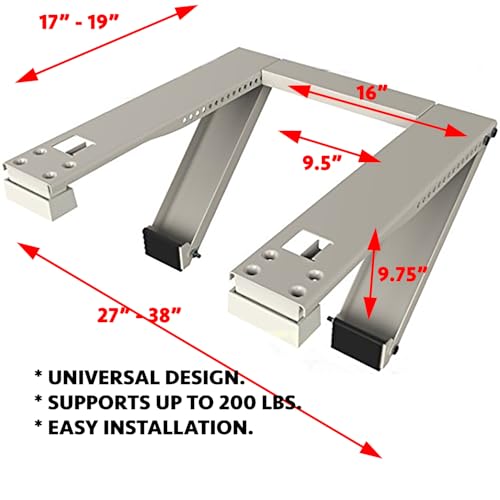 American Owned Universal Window Air Conditioner & Heat Pump Bracket Heavy-Duty Window AC Support-Support Air Conditioner Up to 180lbs for 12000 BTU AC to 24000 BTU AC Units Heavy Duty - size: HEAVY DUTY