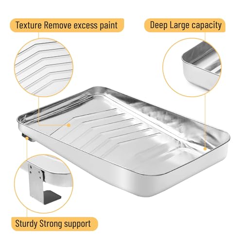 Bates 9 Inch Paint Tray Liners - 21 pcs, One Metal Tray with 20 Plastic Liners (Pack of 3) - size: 9 Inch, 21 pcs (Pack of 3)