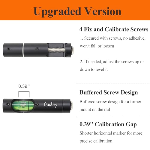 Hawthy Scope Leveling Kit Scope Bubble Level Picatinny Scope Level Magnetic Level Tool Bubble Leveling System - color: Black