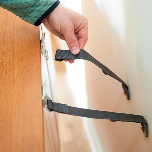 Safety 1st TV & Furniture Safety Straps, Black, 2‑Pack, Screws Included (Pack of 12) - size: 2 Count (Pack of 12)