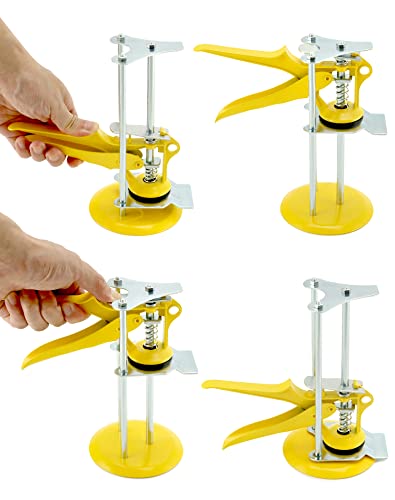QWORK Tile Locator, Tile Leveling System, 6 Pack Wall Tile Height Regulator Locator, Adjustable Height 1-10cm, Labor Saving Arm, Heighter Leveler lift, for Building Walls Floor Doors and Cabinet