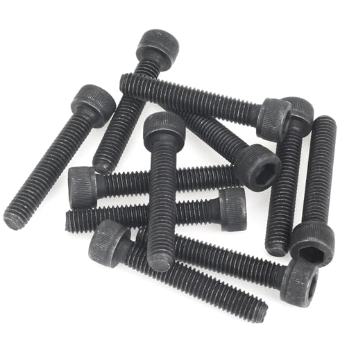 25 Pieces M6 x 35mm Socket Head Cap Screws, Thread Pitch 1.0mm, Sutemribor M6 Black Screws, 12.9 Grade Alloy Steel, Black Oxide Finish, Fully Threaded - size: M6 x 35mm, style: Socket Head