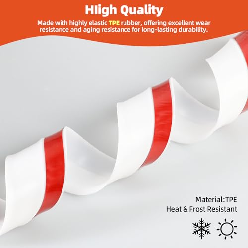 Elvone Garage Door Seal Top and Sides with Nails, 20 FT, White - color: White, size: 20ft