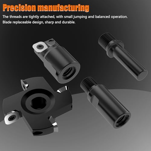 5/8-11 Thread Angle Grinder Disc Set- 2-1/2" & 1" Cutting Diameter, 5/8"-11 Thread Angle Grinder Extension Shaft for Angle Grinder, CNC, Desktop Handheld Router - style: 2.5-Inch-SET