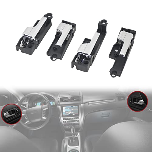 TQPONLY Front/Rear Interior Door Handle Left & Right Side (4 Pcs) Compatible with 2006-2012 Ford Fusion,2007-2012 Lincoin MKZ,2006 Lincoin Zephyr,2006-2012 Mercury Milan - color: Front/Rear LH&RH