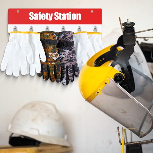 Honeydak Cut Glove Station Wall Mount - style: Red 6 Clips Style