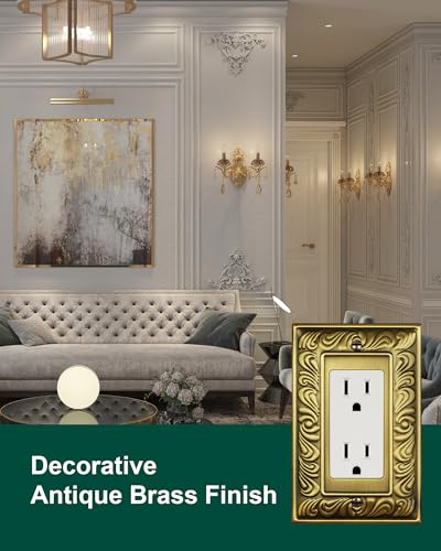 2-Pack Paisley Pattern Decorator Outlet Cover Plate, Metal Switch Plates - style: 1 Decorator 2PK