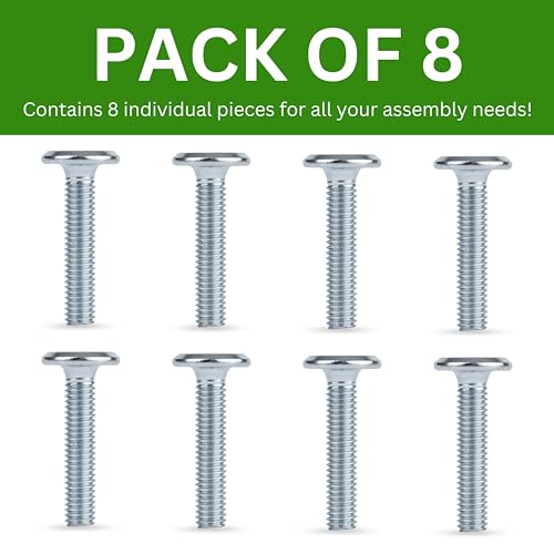 Spare Hardware Parts Replacement for IKEA Furniture Screw Metric Head Cap PF6S Screw - Part #105105 | Joint Connector Bolt M6.0-1.0×30 Full Thread with 4mm Hex Recess | Pack of 8 - size: 105105