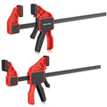 GETLITOOL 12-Inch Bar Clamps for Woodworking, 2Pcs 165lbs Quick Release Woodworking Clamps, 2-In-1 Ratchet Bar Clamp Set/Spreader, One Handed Wood Clamps for Hand Wood Working, DIY Projects