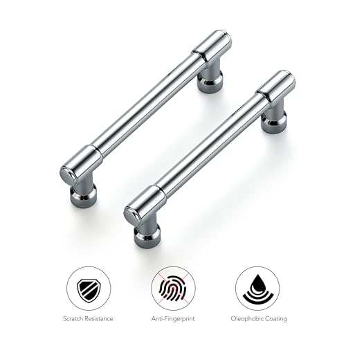 Ravinte Polished Chrome Kitchen Pulls Cabinet Handles 3-3/4 Inch 10 Pack - color: Polished Chrome, size: 3-3/4 Inches Hole Center