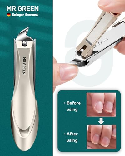 MR.GREEN 8-in-1 Manicure & Pedicure Set – Professional German Stainless Steel Nail Clippers Grooming Kit with Splash-Proof Nail Clipper & Leather Travel Case (Chestnut Brown) - color: Chestnut Brown