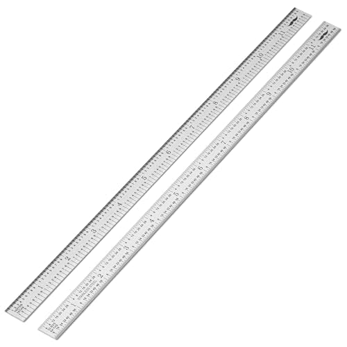 Mr. Pen- Machinist Ruler, 12 Inch, 2 Pack, Stainless Steel Imperial - style: 12 inch, 2 Pack