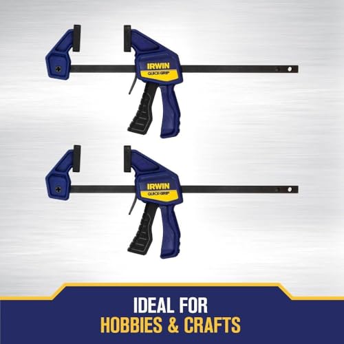 IRWIN QUICK-GRIP Bar Clamps for Woodworking, One-Handed, Micro, 4-1/4", 2 Pack (1964747) - size: 2 count (Pack of 1)