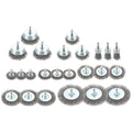 DTGN 24 Pcs Wire Wheel Cup Pen Brush Set for Drill, 1/4 Inch Hex Shank,1-4" - size: 1-4inch