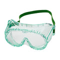 Sellstrom Flexible, Soft, Non-Vented, Protective Safety Goggle, Clear Body, Anti-Fog Coating, Clear Lens, Green Adjustable Strap (150 Per Box), S88113 - size: Packaged 150 Bulk Nested