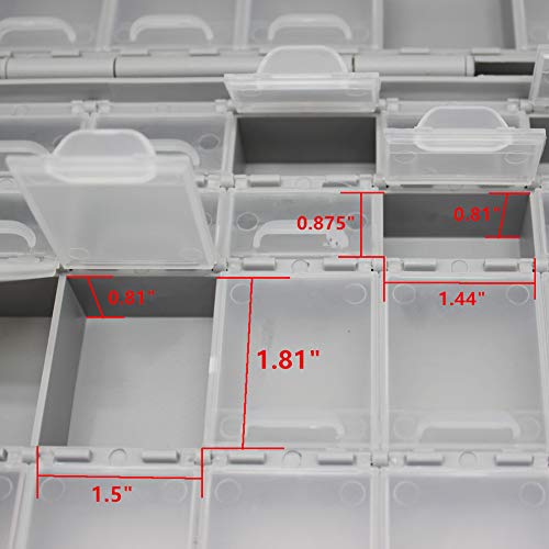 2 AideTek BOXALL48 lids Empty Enclosure SMD SMT Organizer Surface Mount Organizer lid 1206 0805 0603 0402 - style: 2BOXALL48