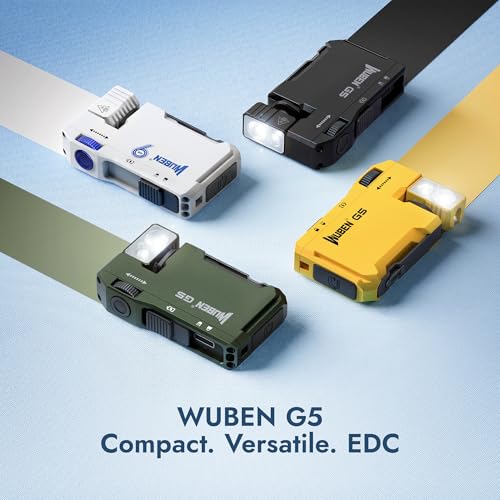 WUBEN G5 EDC Rechargeable Flashlight, Mini Bright Small Pocket Flash Light - color: Yellow