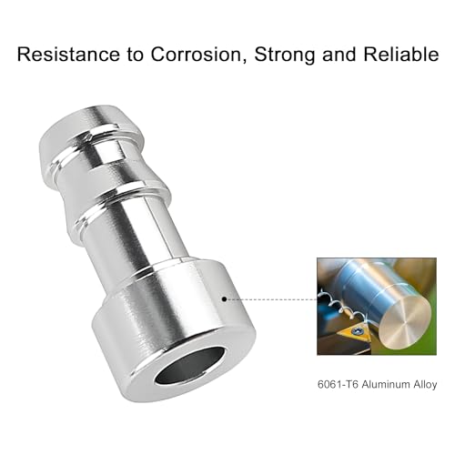 EVIL ENERGY 1/2" Weld On Hose Barb Tail Nipple On Bung Fitting Adapter Natural Aluminum 2PCS - size: 1/2 barb
