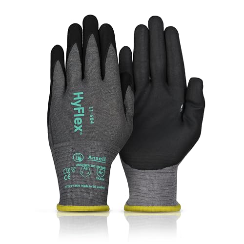 Ansell HyFlex Cut Resistant Touchscreen Work Gloves with Aerofit Precision Comfort Technology - size: Size 11 (2XL), style: 1 Pair