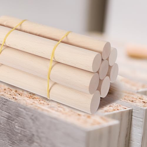 PATIKIL 1/16 x 8 Inch Wooden Dowel Rod, 110 Pcs Wood Dowels Unfinished Round Wood Sticks Hardwood Sticks for Craft DIY Projects Home Decor, Natural Color - size: 1/16 x 8 Inch