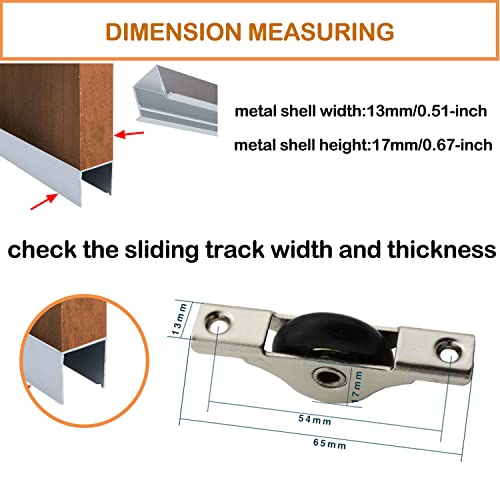 MroMax 5Pcs Screen Door Rollers 29mm/1.14" Dia White Sliding Wheel Electroplating Sliding Wheel with Stainless Steel Shell for Garage Screen Door - color: 5 piece white wheel