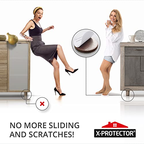 X-Protector Non Slip Furniture Pads for Hardwood Floors 32 PCS 2” - size: 32 Round 2"