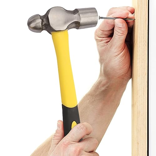 4 PCS Ball Pain Hammer Set, 16oz+24oz+32oz+40oz, Sheet Metal Hammer, Ball-Peen Hammer with Forged Steel Head and Rubber Handle, by GENHAKON. - size: 4 PCS 16oz+24oz+32oz+40oz