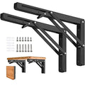 Folding Shelf Brackets - 20 Inch 2 Pcs Heavy Duty Shelf Brackets - size: 20 Inch- 2 Packs