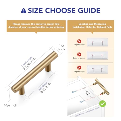Ravinte Champagne Bronze Cabinet Handles 2-1/2 Inch Hole Center 30 Pack - color: Champagne Bronze, size: 2-1/2 Inch Hole Center