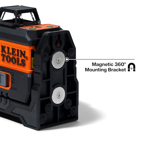 Klein Tools 93CPLG Compact Self-Leveling Laser Level, Bright Green Cross Line 360-Degree Laser Planes, Class 2 ≤ 1mW, Rechargeable, Magnetic Mount - style: 360-Degree Planar