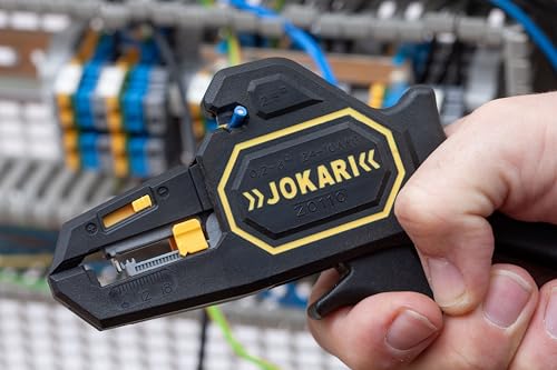 Jokari 20100 Ergonomic Secura Soft Grip Automatic Wire Stripper for Wires from 0.2mm-6mm, 20cm L x 16.5cm W x 2.8cm H