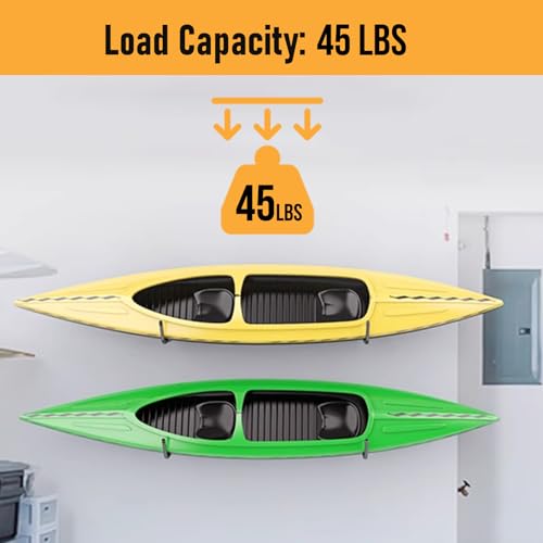 15 Inch Garage Hooks, Heavy Duty Kayak Storage Hooks, Black, 4 Pack - size: 15 in