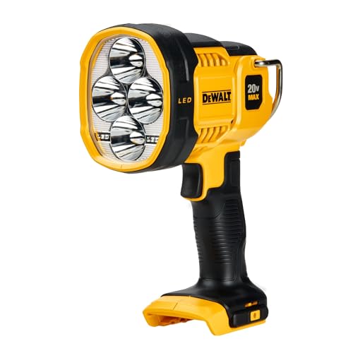 DEWALT 20V MAX LED Work Light, Handheld Spotlight with 508 Yard Distance, Pivoting Head, 1500 Lumens, Cordless, Battery Not Included (DCL043) - style: Spotlight