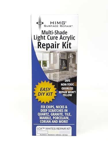 White Tones - Quartz Countertop Repair Kit White - Quartz, Marble, Granite, Acrylic, Porcelain Countertop Chip Repair Kit - White Quartz Chip Repair Kit - HIMG Surface Repair