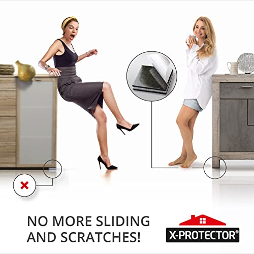 Non Slip Furniture Pads X-PROTECTOR - 16 pc 2" - Premium Furniture Grippers - size: 16 Round & Square 2"