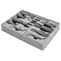 Ingersoll Rand 9-Piece Screwdriver Set, Slotted (1/4"x1.5", 1/4"x4", 5/16"x6"), Phillips (#2x1.5", #2x4", #3x6"), Offset (3/16"x#1, 1/4"x#2) – SVCM Steel, Magnetized Tips, Hex Bolsters – 752059X - style: Screwdriver