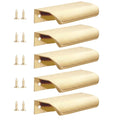Malimali 5 Pack 3.15" Gold Edge Finger Pulls for Cabinets, Drawer Handles - color: Brushed Gold, size: 80mm/3.15" (5Pcs)