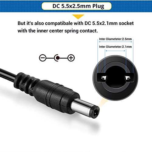 Facmogu 3 Prong DC 12V 3A 36W AC to DC Power Supply, Desktop Adpater - size: 12V 3A (3 Prong Plug)