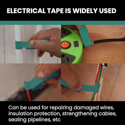 Lichamp 10-Pack Green Electrical Tape Waterproof, 3/4 in x 66ft, UL/CSA