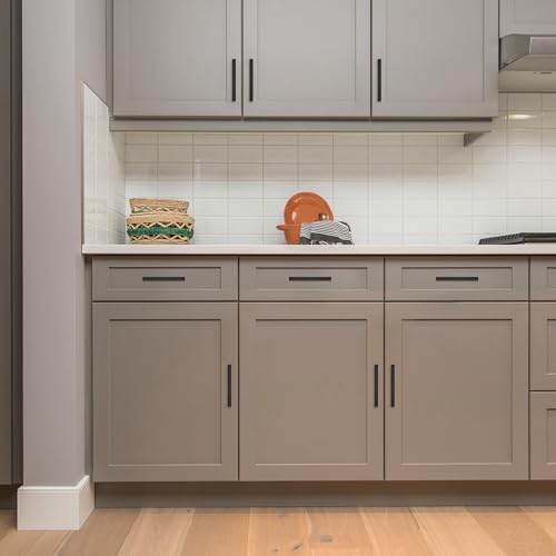 Ravinte Matte Black Cabinet Handles Square Pulls 5 Inch 10 Pack - size: 5-1/2 Inch (5 Inch Hole Center)
