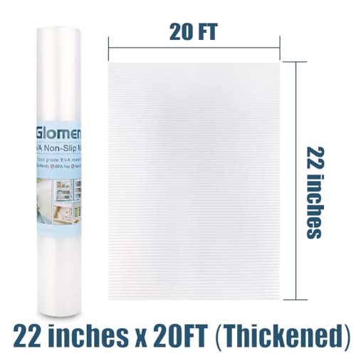 Shelf Liner, Non-Slip Cabinet Liner, Washable Oil-Proof for Kitchen Cabinet, Shelves, Refrigerator, Storage, Desks, 22 Inches x 20 FT, Non Adhesive Drawers Liner… (22 Inches x 20 FT, Thickened) - size: 22"W x 240"L