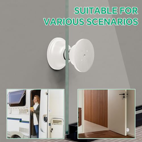 NiHome RV White Magnetic Door Stop for Door Holding & Stopping 1PCS White - color: White-1PCS