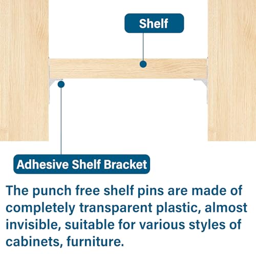 20 Pieces Plastic Shelf Support Peg,Self Adhesive Bracket,Partition Pin for Furniture Kitchen Cabinet Book Shelves Closet Brackets Clapboard Layer