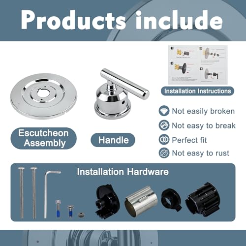 Replacement for Moen T2901 Gibson Posi-Temp Valve Trim Kit, Posi-Temp, Metal Body, Thermostatic Mixing Valve, Shower Trim Kit, Requires 2510 valve, 1-Year Warranty - color: Chrome
