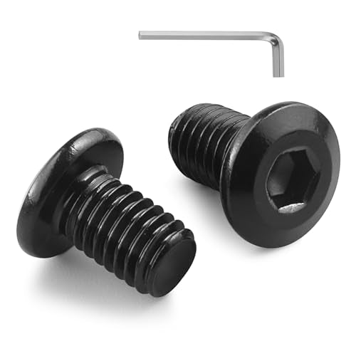 20Pcs 1/4-20 Bolt, 1/4-20 x 1/2" Flat Head Hex Socket Cap Screws, 304 Stainless Steel 18-8 Furniture Bolts, Black Zinc Finish, Full Thread (with Hex Spanner) - size: 1/4x1/2