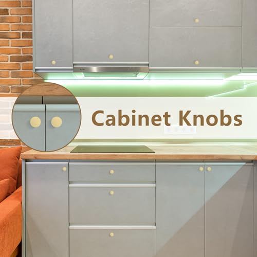 4 Pack Gold Cabinet Knobs Brushed Brass Dresser Drawer Knobs - color: Gold, size: 4 Pack