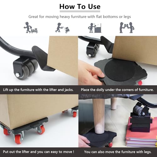 ONEON Furniture Mover with Wheels & Aux. Lifter-Connect Dolly