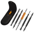5-Piece Nail Setter Dual Head Nail Set & Dual Head Center Punch & Hinge Pin Remover Punch Set, Nail Setter Features 1/8-in, 3/16-in, 1/16-in, 1/32-in & Trim Nail Punch with Retaining Clip - style: 5pcs(Nail Setter & Hinge Pin Punch & Finish Nail Punch)