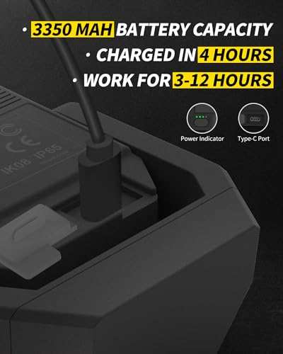 Led Work Light with 4 Modes, 1200LM Portable COB Magnetic Light - color: Black